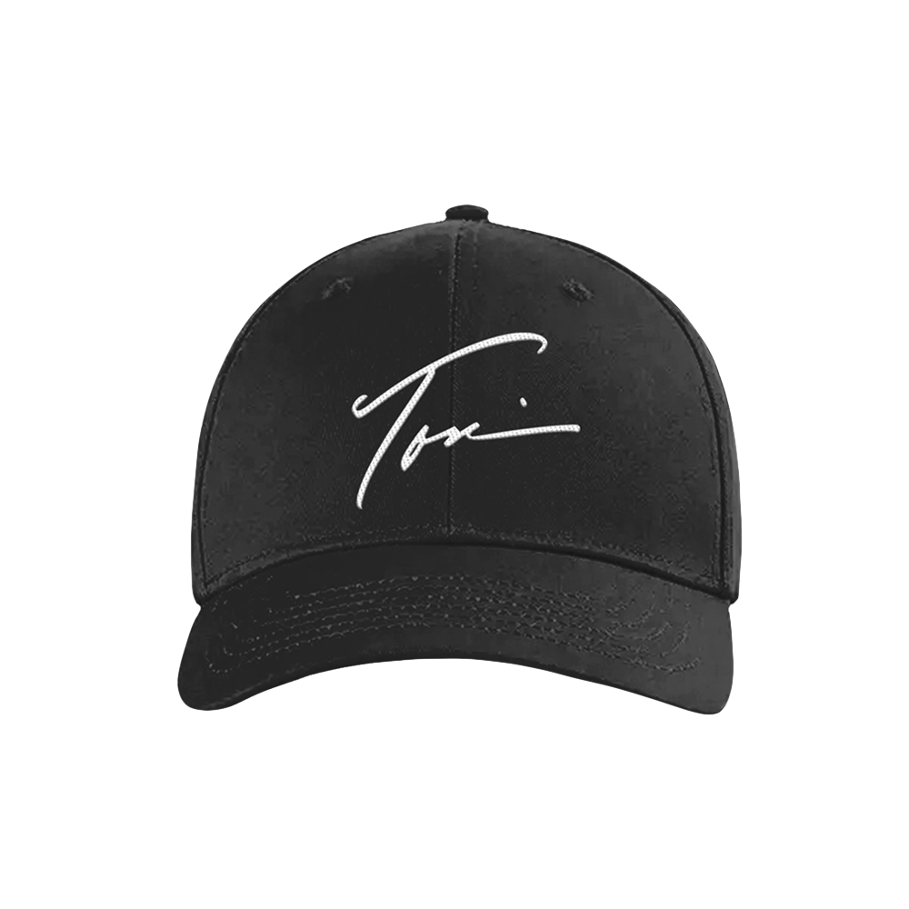 Toni White Logo Dad Hat Black