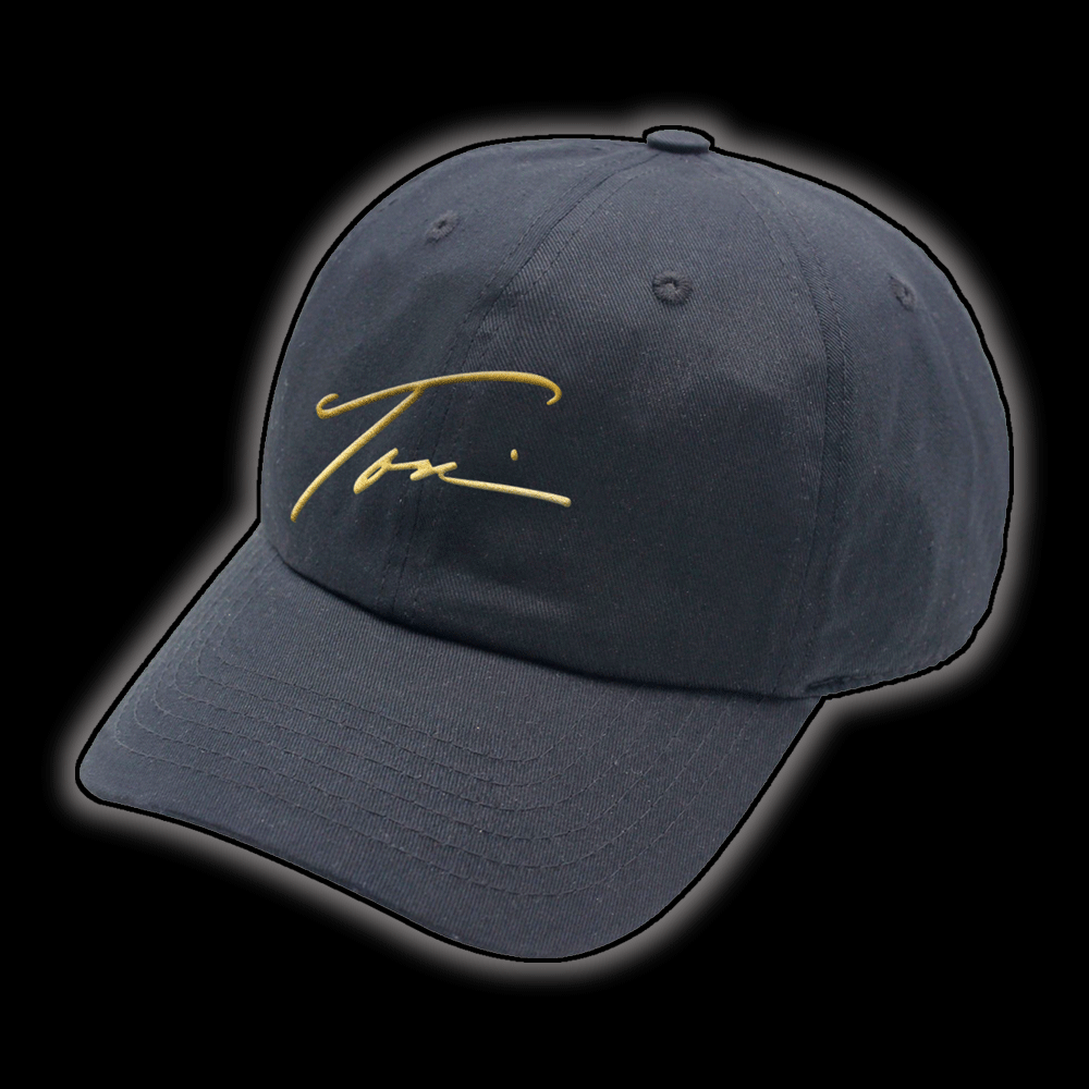 Toni Gold Logo Dad Hat Black